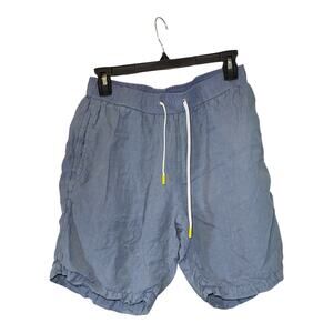 Hartford linen drawstring navy long swim mens short size Medium Linen summer